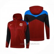 Chaqueta con Capucha del Barcelona 24/25 Rojo