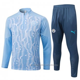 Chandal de Sudadera del Manchester City 24/25 Azul