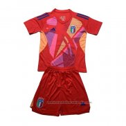 Camiseta Italia Portero Nino 24/25 Rojo