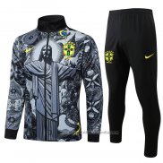 Chandal de Chaqueta del Brasil Jesus 24/25 Negro