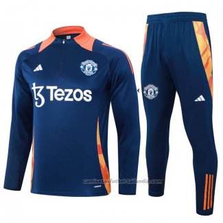 Chandal de Sudadera del Manchester United 24/25 Azul