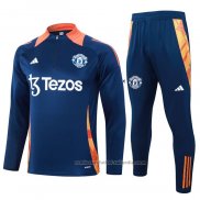 Chandal de Sudadera del Manchester United Nino 24/25 Azul