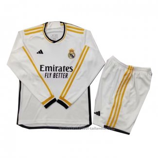 Camiseta Real Madrid 1ª Nino Manga Larga 23/24