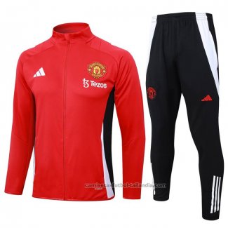 Chandal de Chaqueta del Manchester United Nino 24/25 Rojo