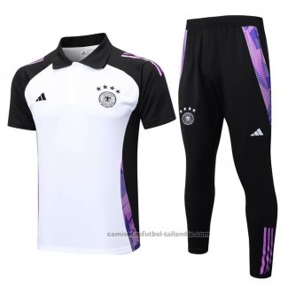 Conjunto Polo del Alemania 24/25 Blanco