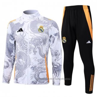 Chandal de Chaqueta del Real Madrid Dragon 24/25 Blanco