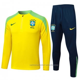 Chandal de Sudadera del Brasil 24/25 Amarillo