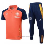 Conjunto Polo del Manchester United 24/25 Naranja