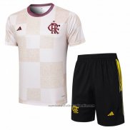 Chandal del Flamengo Manga Corta 24/25 Blanco - Pantalon Corto