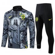 Chandal de Sudadera del Brasil Jesus 24/25 Negro