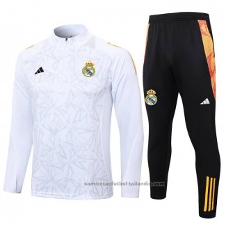 Chandal de Sudadera del Real Madrid 24/25 Blanco