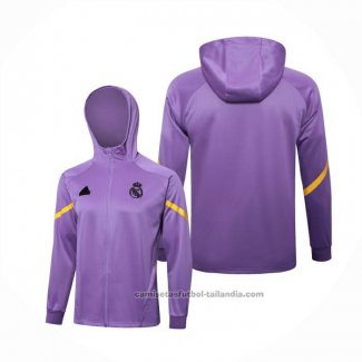 Chaqueta con Capucha del Real Madrid 24/25 Purpura