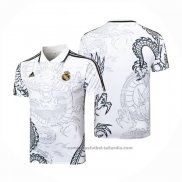 Camiseta Polo del Real Madrid Dragon 24/25 Blanco