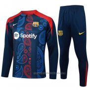 Chandal de Sudadera del Barcelona 24/25 Azul y Rojo