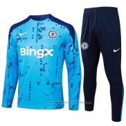 Chandal de Sudadera del Chelsea 24/25 Azul Claro