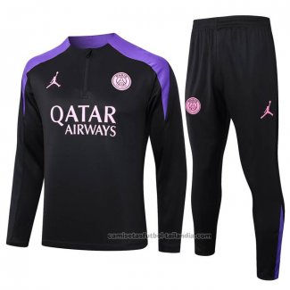 Chandal de Sudadera del Paris Saint-Germain Jordan Nino 24/25 Negro