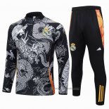 Chandal de Sudadera del Real Madrid Dragon 24/25 Negro