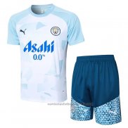 Chandal del Manchester City Manga Corta 24/25 Azul - Pantalon Corto