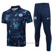 Conjunto Polo del Chelsea 24/25 Azul Oscuro