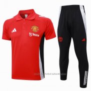 Conjunto Polo del Manchester United 24/25 Rojo