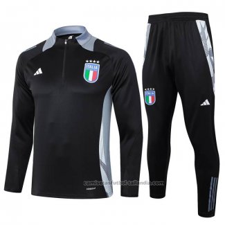 Chandal de Sudadera del Italia Nino 24/25 Negro