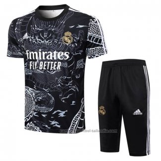 Chandal del Real Madrid Dragon Manga Corta 24/25 Negro - Pantalon Corto