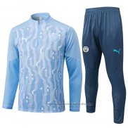 Chandal de Sudadera del Manchester City Nino 24/25 Azul