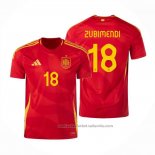 Camiseta Espana Jugador Zubimendi 1ª 2024