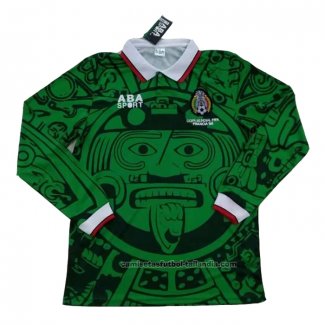 Camiseta Mexico 1ª Manga Larga Retro 1998