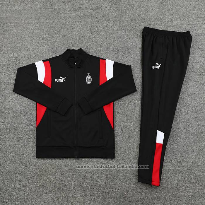 La Versión Tailandesa  Chandal de Milan AC Ninos Roja/Negro 2019/20 /  Chaqueta y Pantalon Entrenamiento